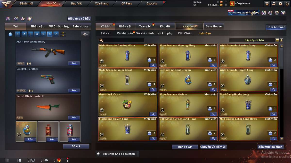 shop acc cf uy tin gia re